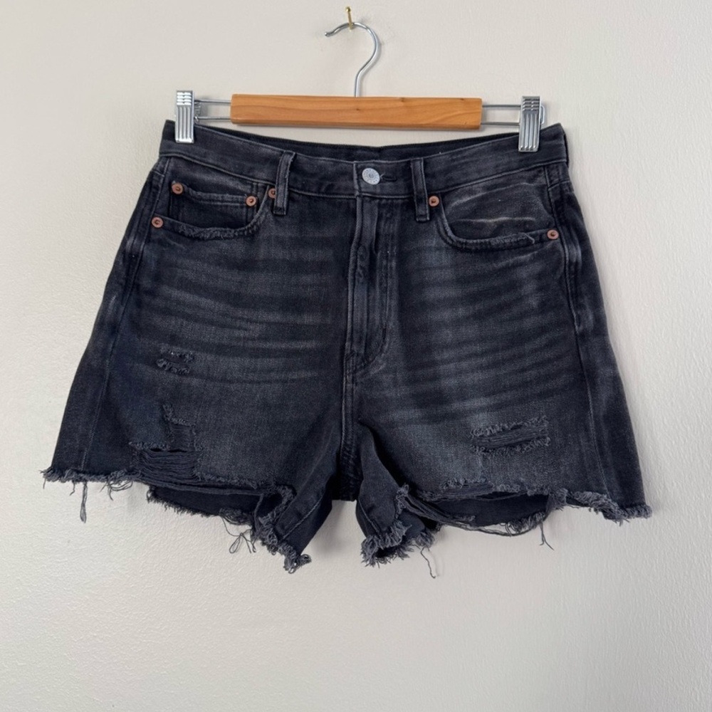 AE American Eagle 90’s Boyfriend Cut Off Black Jean Shorts